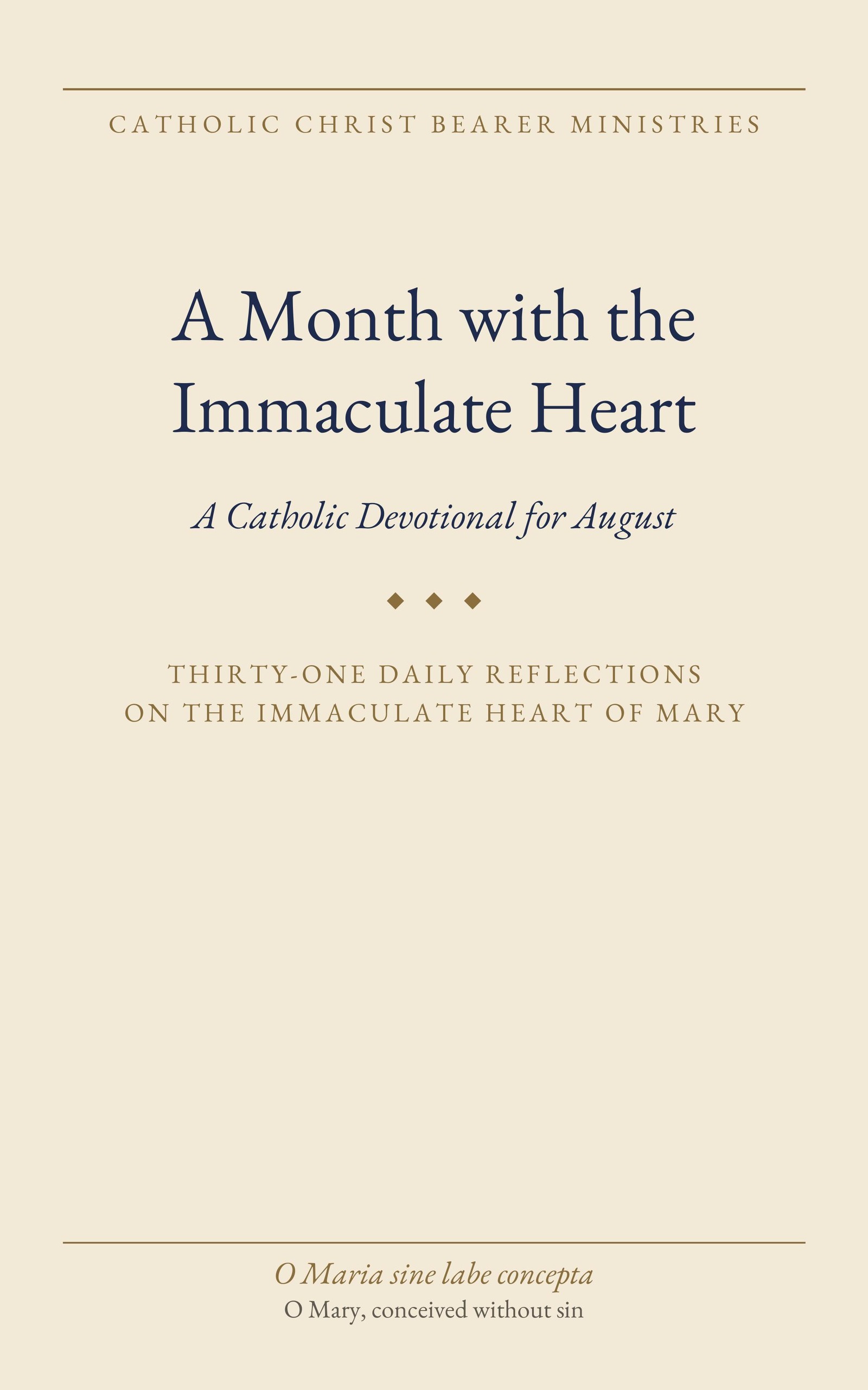 A Month with the Immaculate Heart — book cover
